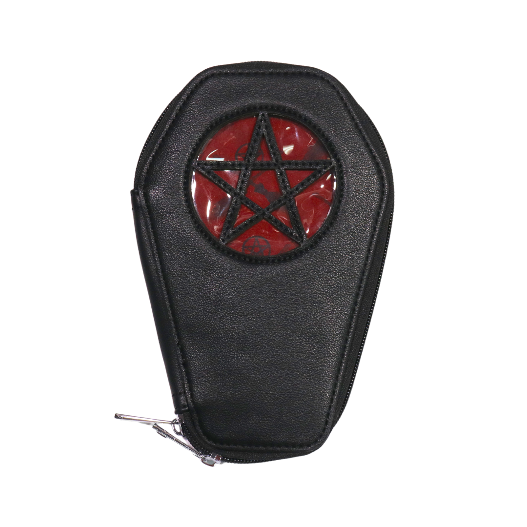 Black Coffin Goat Ita Wallet by The Pickety Witch | Kei Collective
