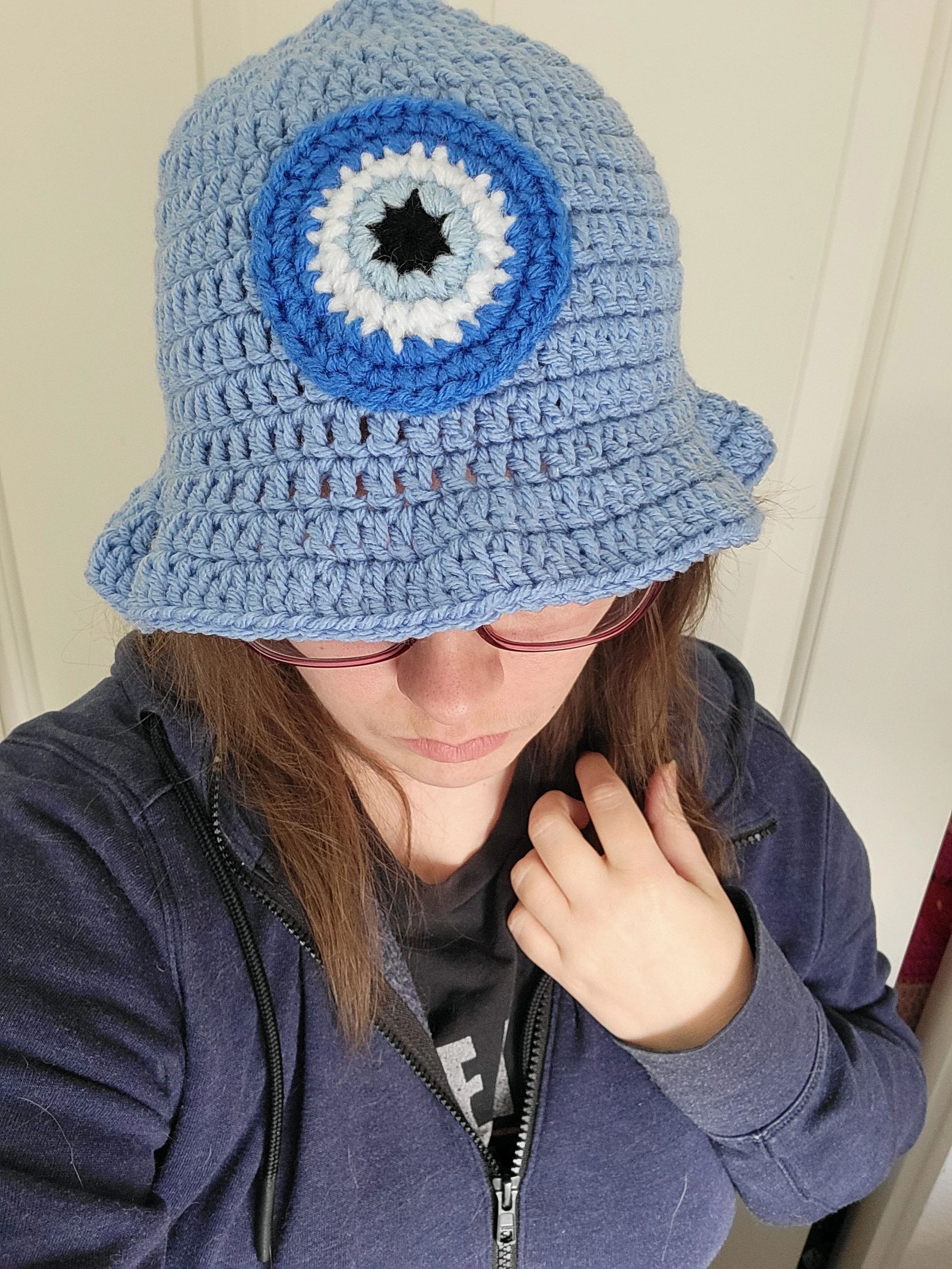 NWT Evil Eye Lexus Wool Bucket Hat Evil Eye Bucket Hat – Lunar Crochet Co main image 2