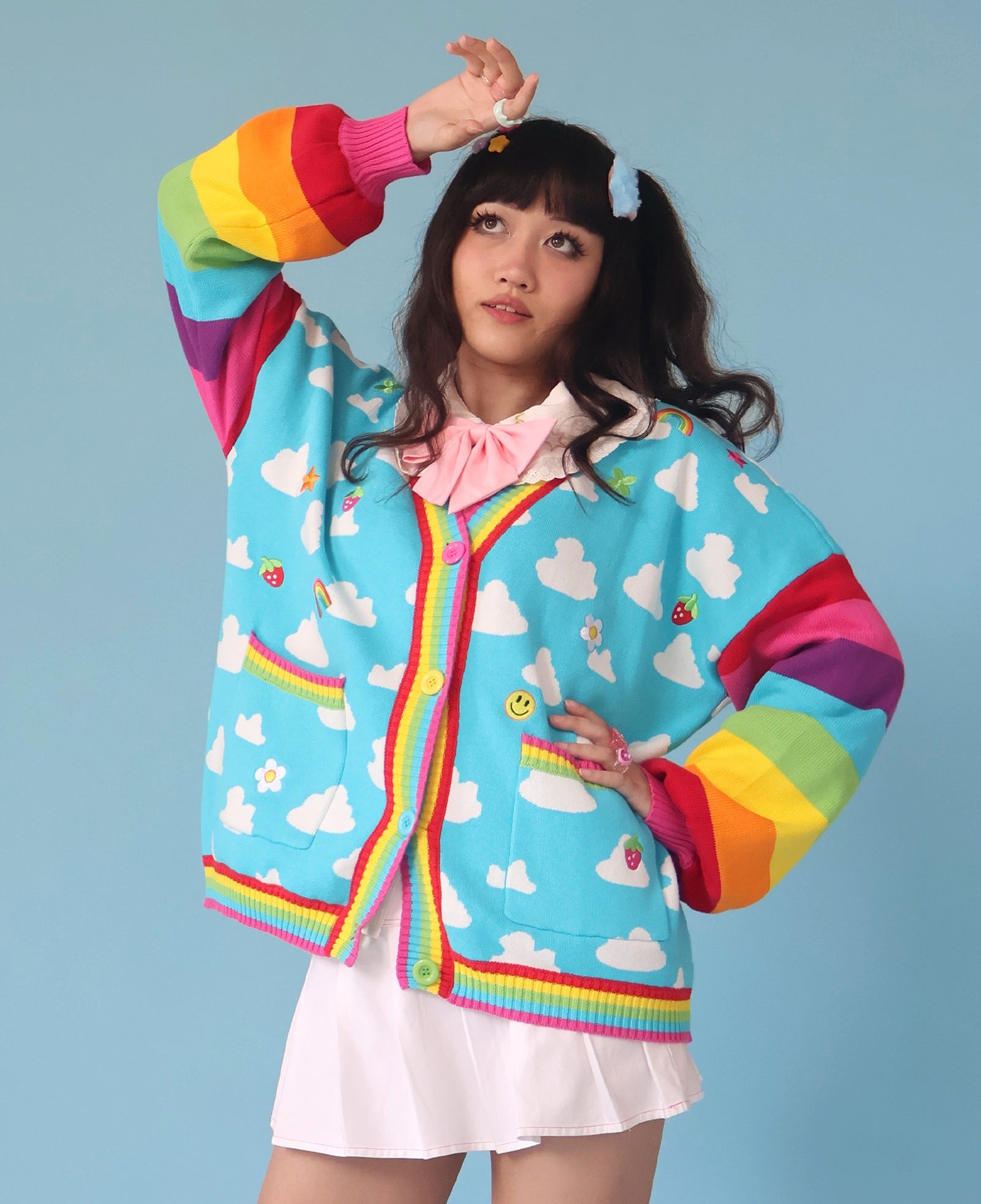 Rainbow Charms Cardigan by Ocean in Space | Kei Collective