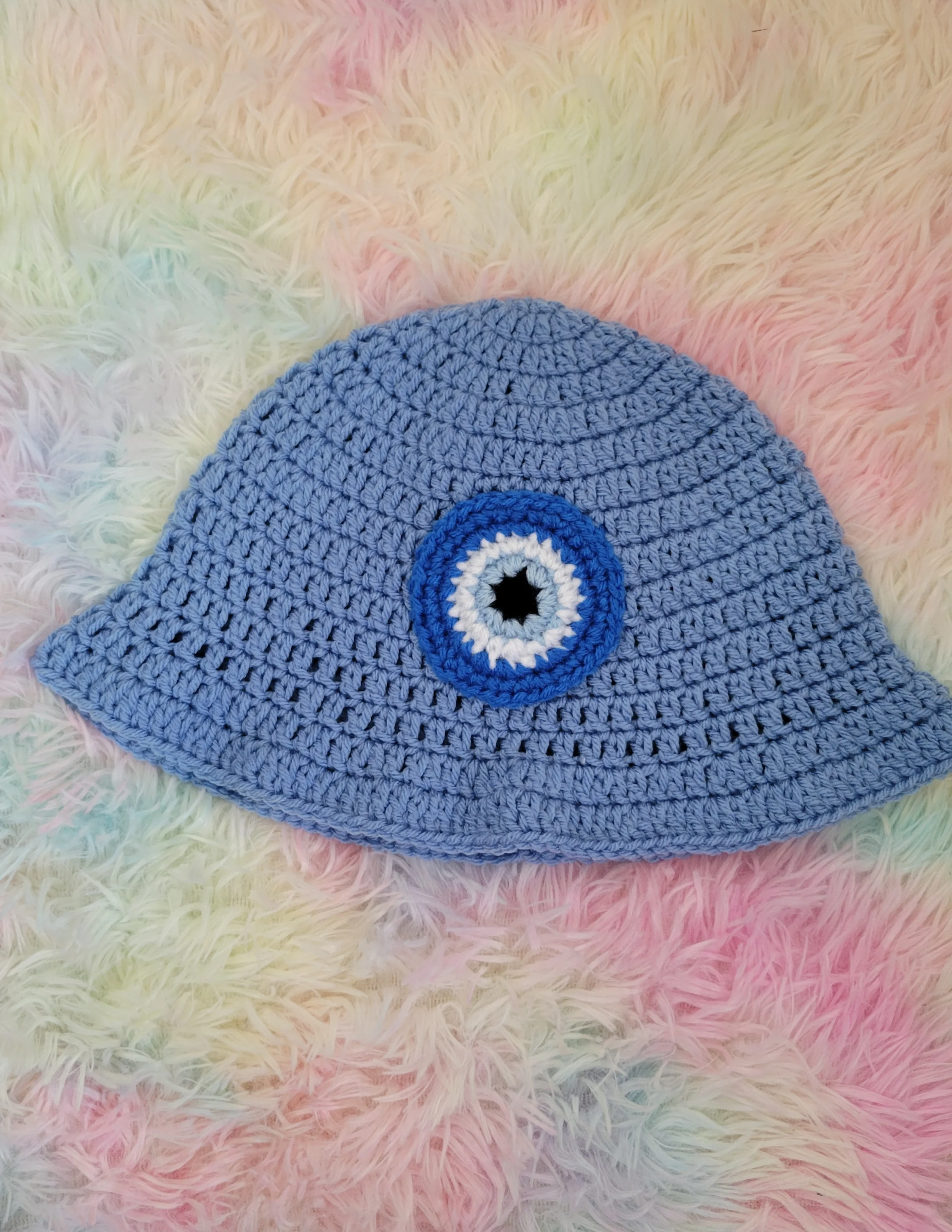 NWT Evil Eye Lexus Wool Bucket Hat Evil Eye Bucket Hat – Lunar Crochet Co main image 4