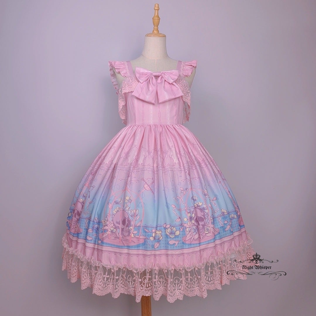 Pastel Skull in Cage JSK by Night Whisper Lolitia | Kei Collective