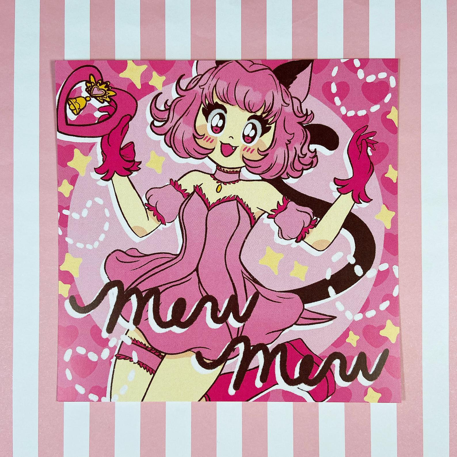 Mew Ichigo from the anime Tokyo Mew Mew New original artwork Art Board  Print for Sale by EryaMoon