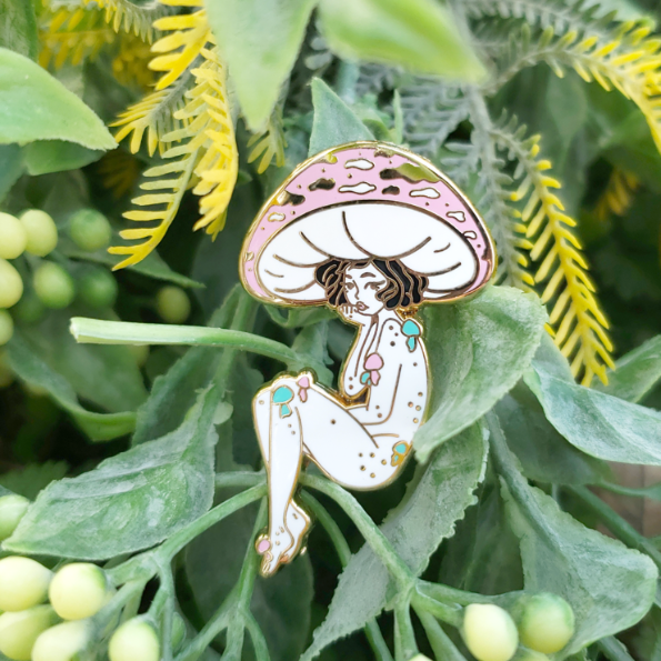 Cotton Candy Mushroom Pin by Sugar Lich