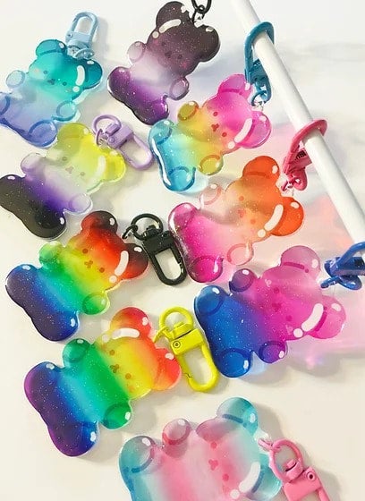Pride Gummy Bear Acrylic Charms by Cambrasine