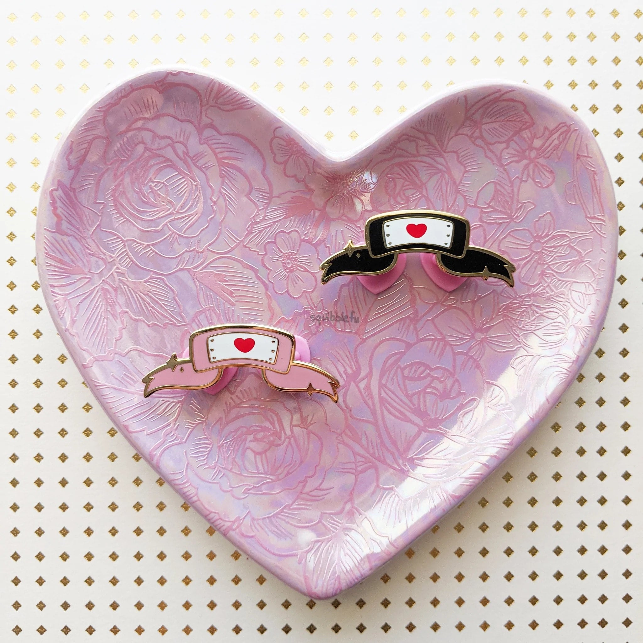 Pink and White Eye Pins by Dollfille's Toybox