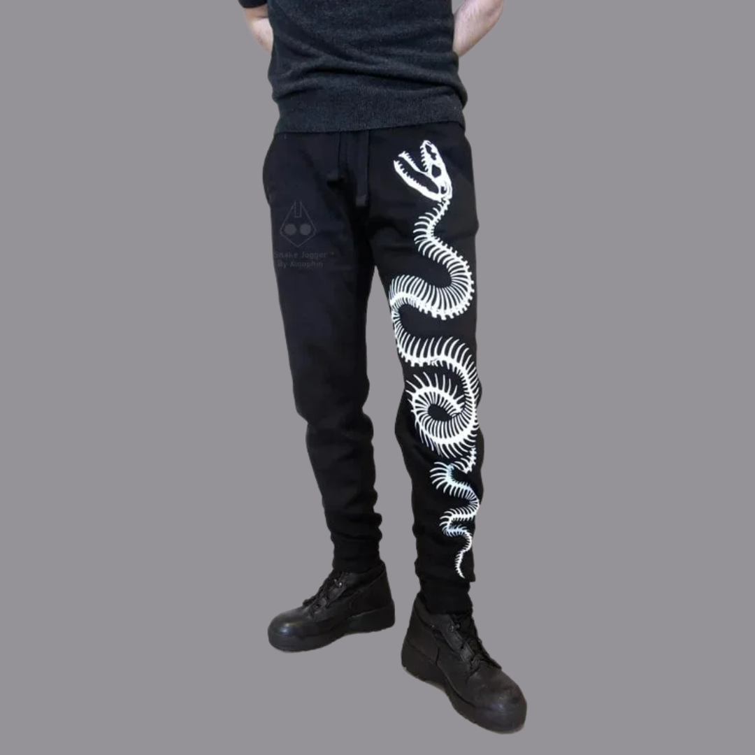 Snake Skeleton Joggers by Xinophin