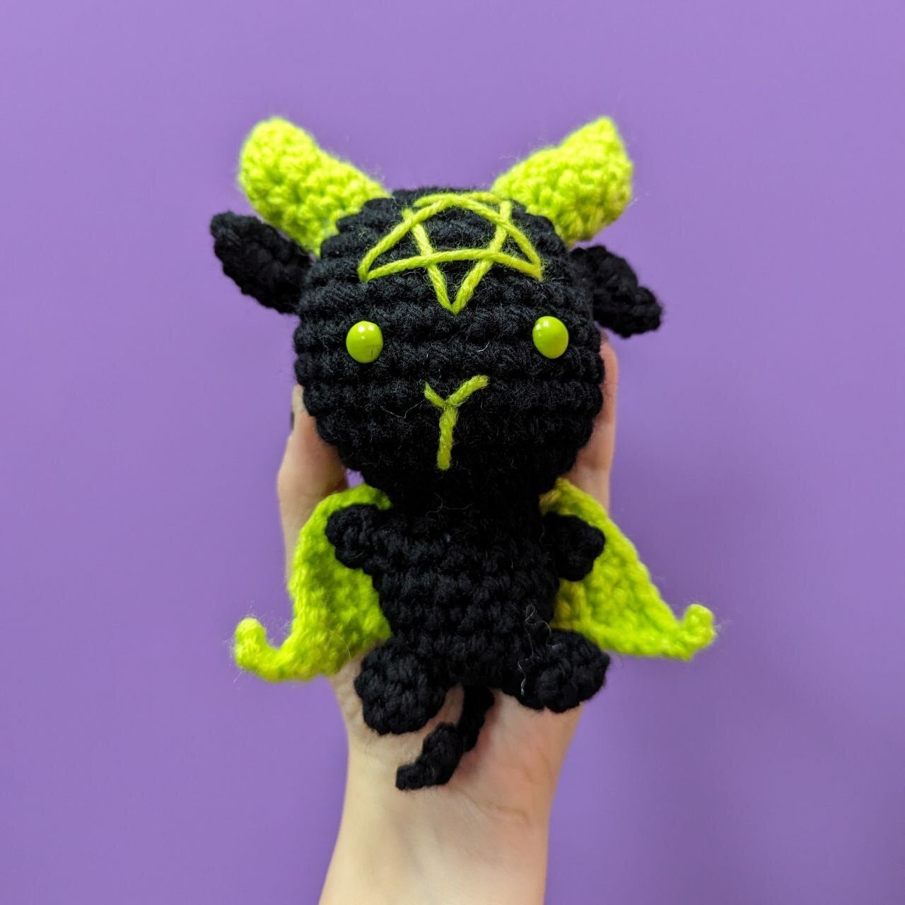 Premade Crochet Baphomet fashion Plushy