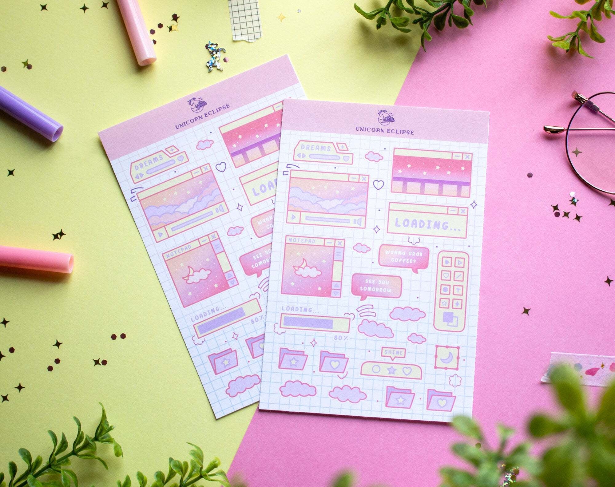 Wallpapers & Stickers, 2 sheets Of Pretty stickers 💌