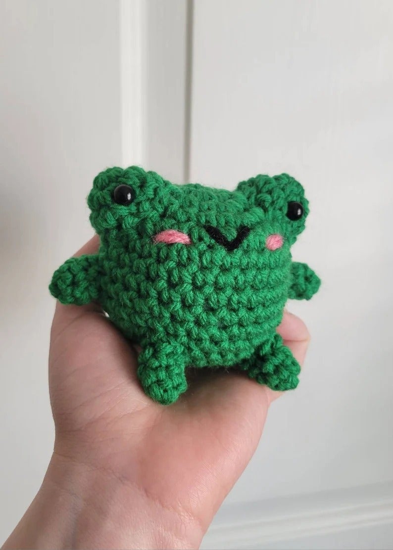 Mini Froggy Plush by Knot Knitted