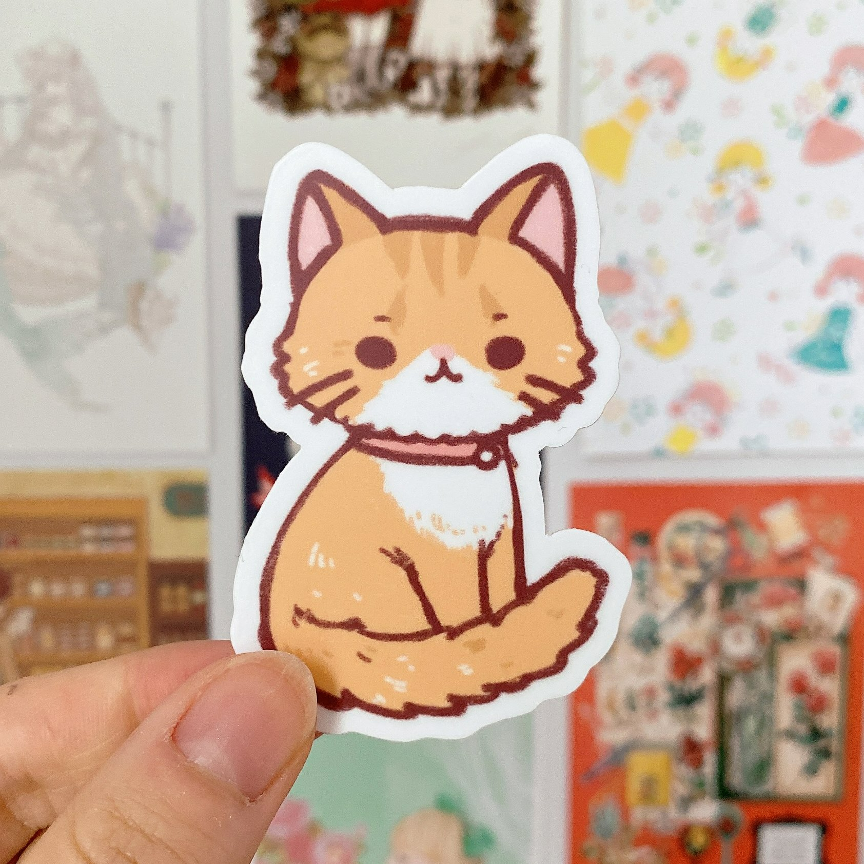 Cute Anime Kawaii Cat Sticker for Sale by Darcekar