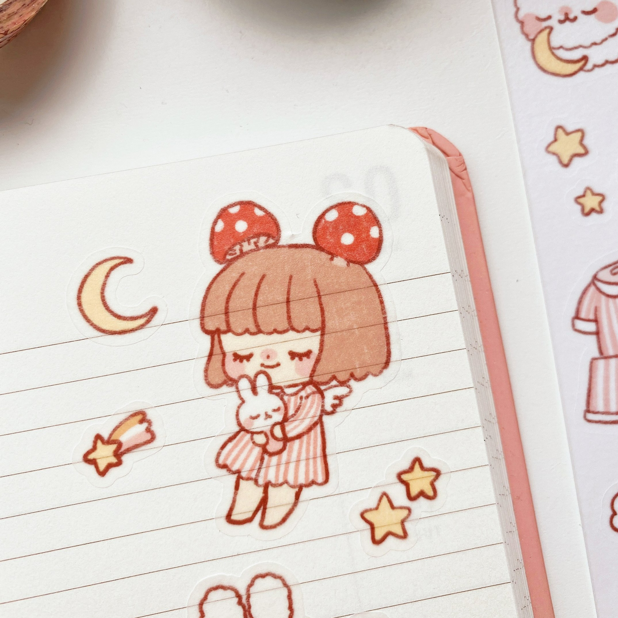 Good Night Sticker Sheet by Cherry Rabbit